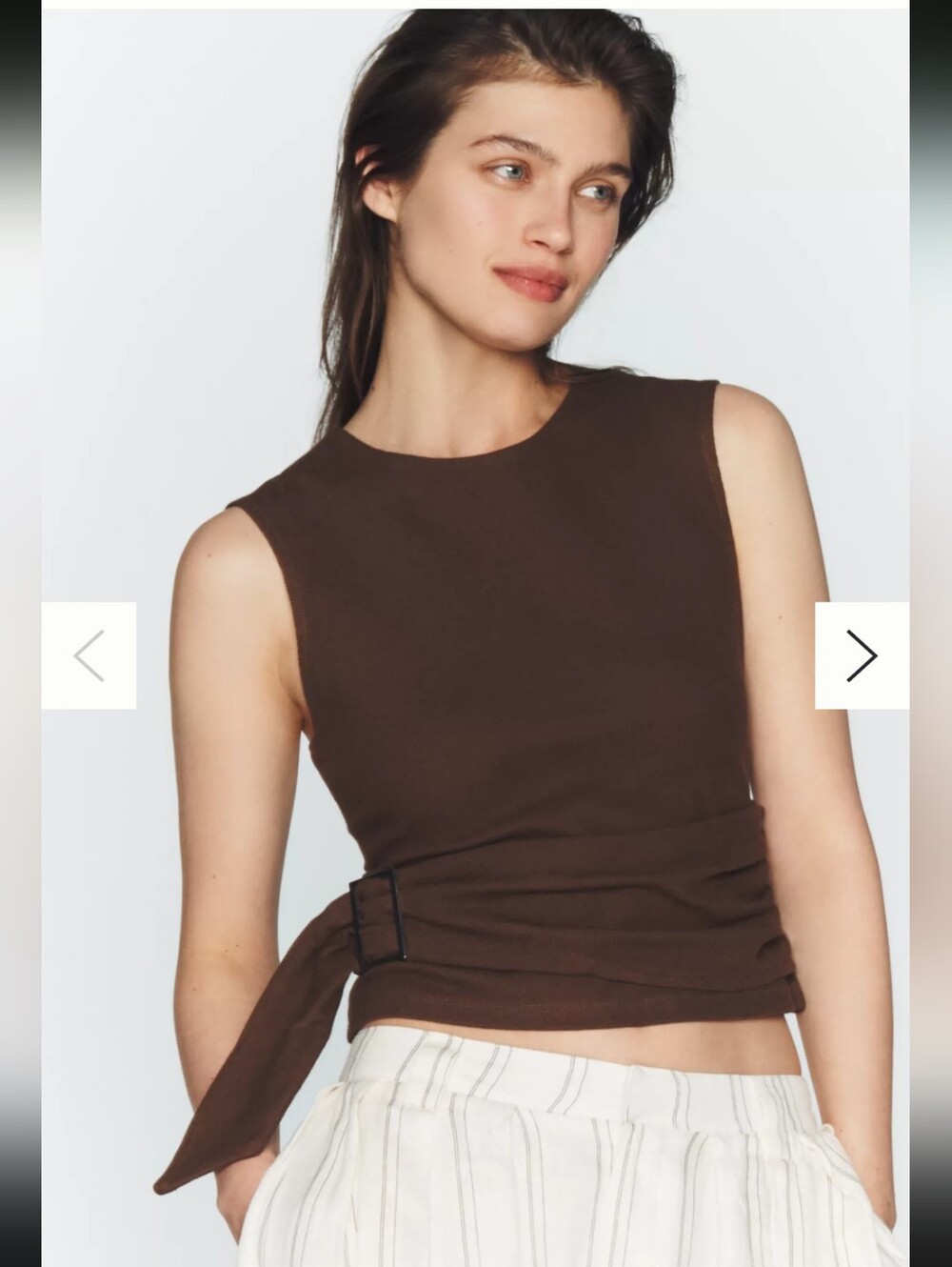 Maeve Faux Wrap Sleeveless Top Sz M NWT